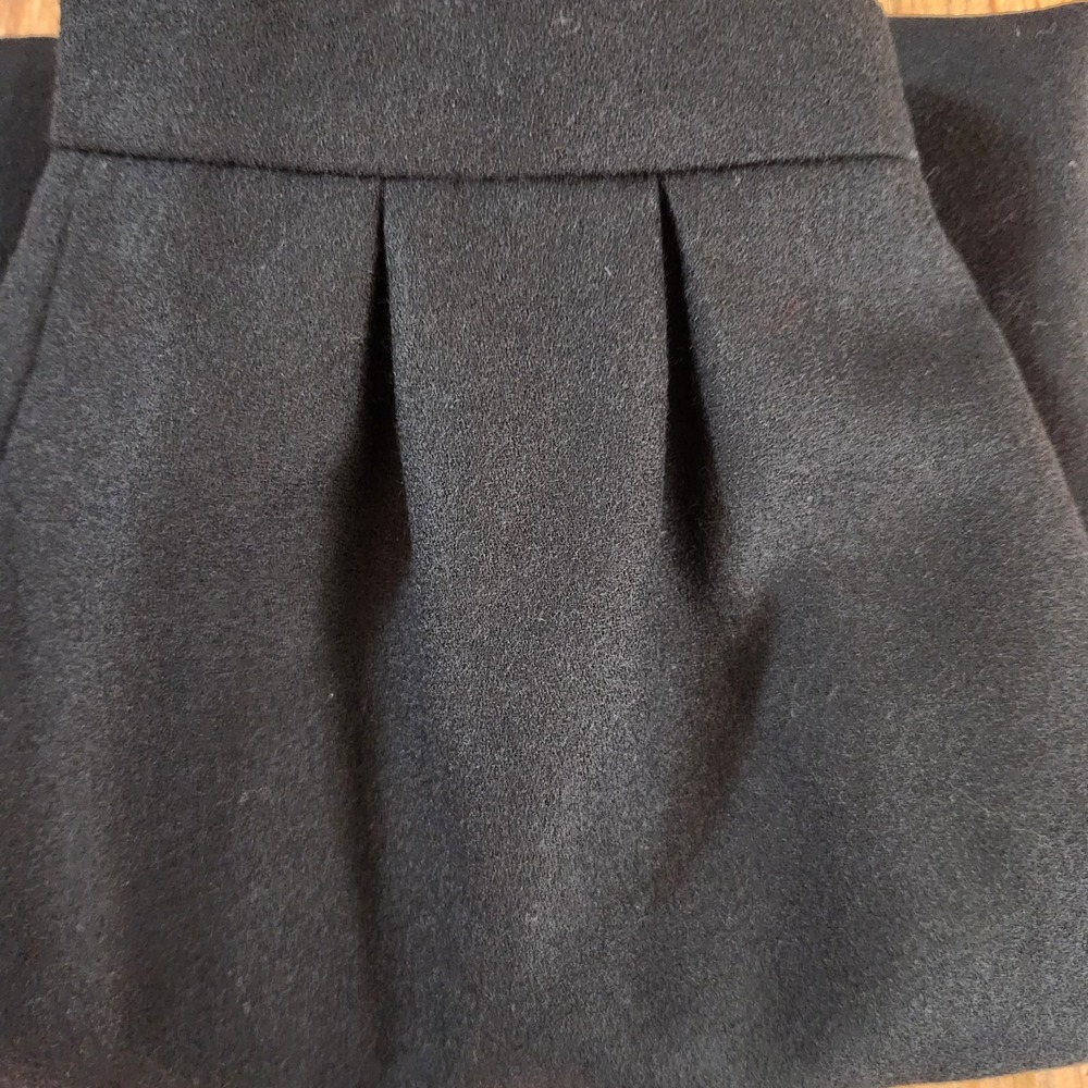 Vintage Women's Black‎ Sz 8 Sm Wool Pencil Skirt Pleated Knee Length Lined Slit - Picture 9 of 9